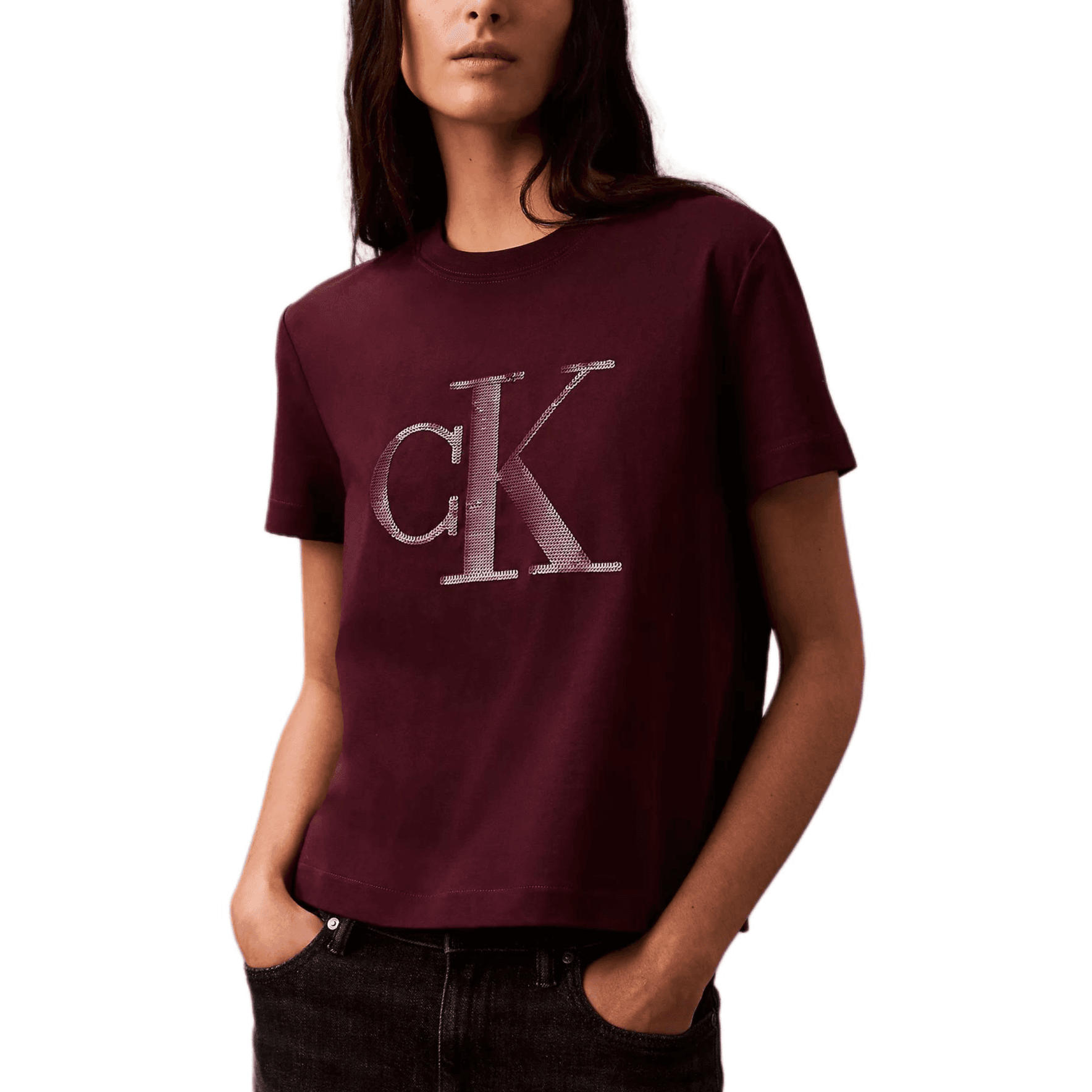 Calvin Klein Soft Breathable Crew Neck Tee Red