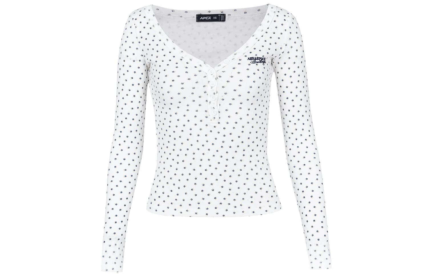 APEA Sweetheart V-Neck Long Sleeve Tee