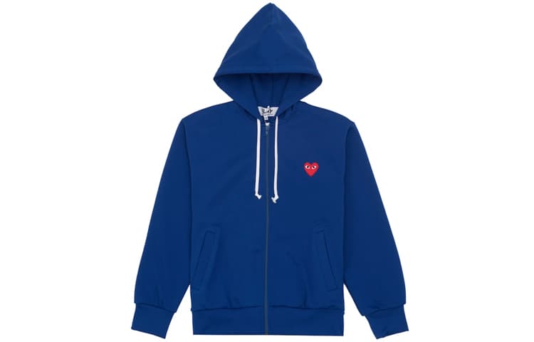 CDG Play Hoodie Blue