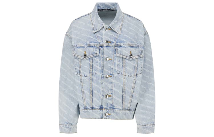 Alexander Wang SS22 Classic Draped Back Jacket Blue