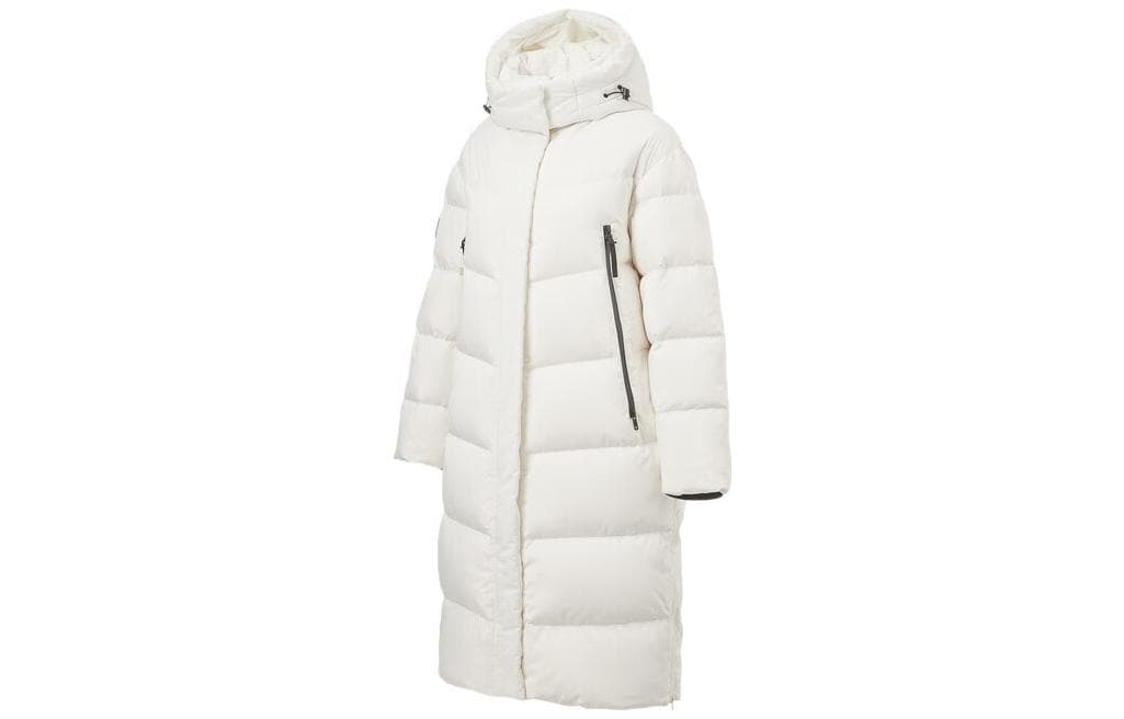 李宁 Li-Ning Fitness Series Long Down Jacket Champagne White