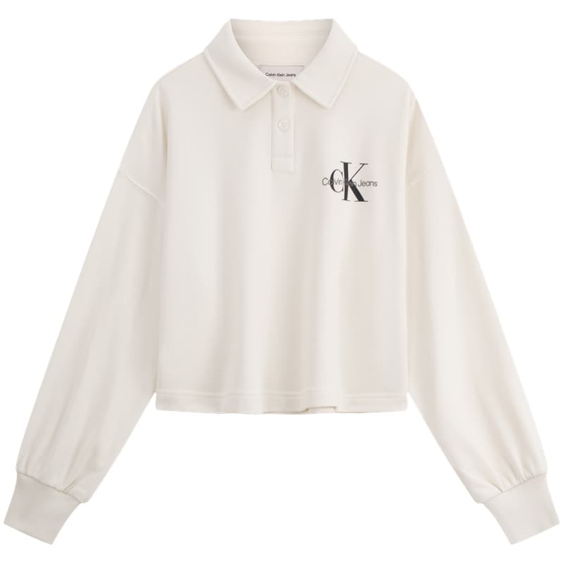 Calvin Klein Retro Letter Polo Sweatshirt