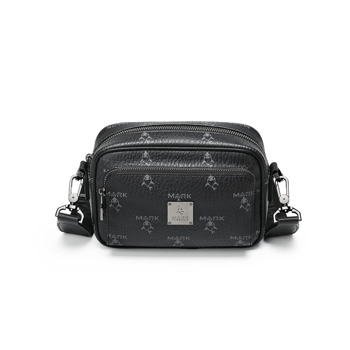 马克华菲/FAIRWHALE FAIRWHALE Classic Monogram Crossbody Bag Black