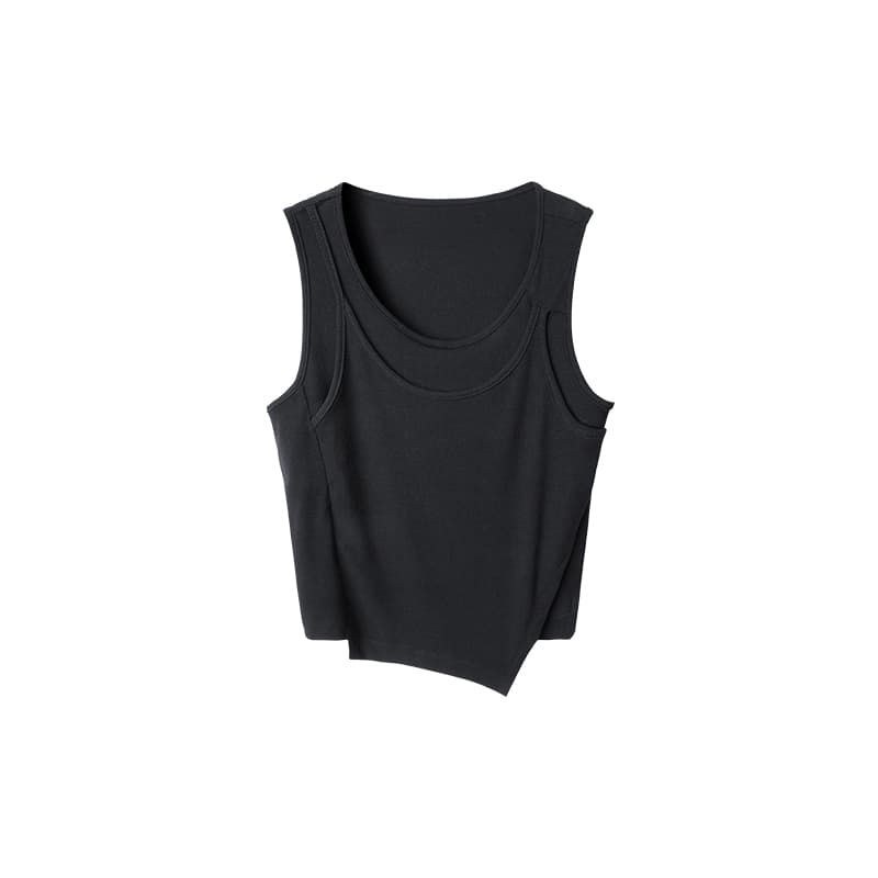 幻象者 Huanzhe Knitted Tank Top Black