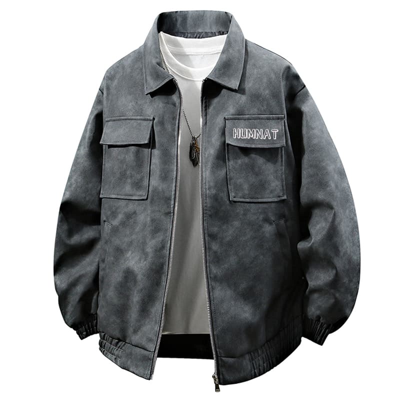 HUMNAT PU Leather Jacket