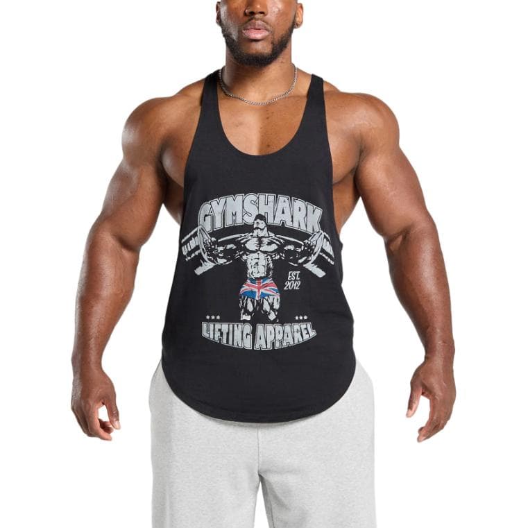 GYMSHARK Stringer Black