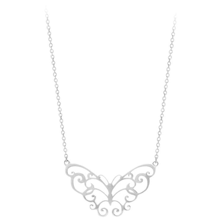TIFFANY & CO./蒂芙尼 Tiffany & Co. Hollow Design 925 Silver Necklace