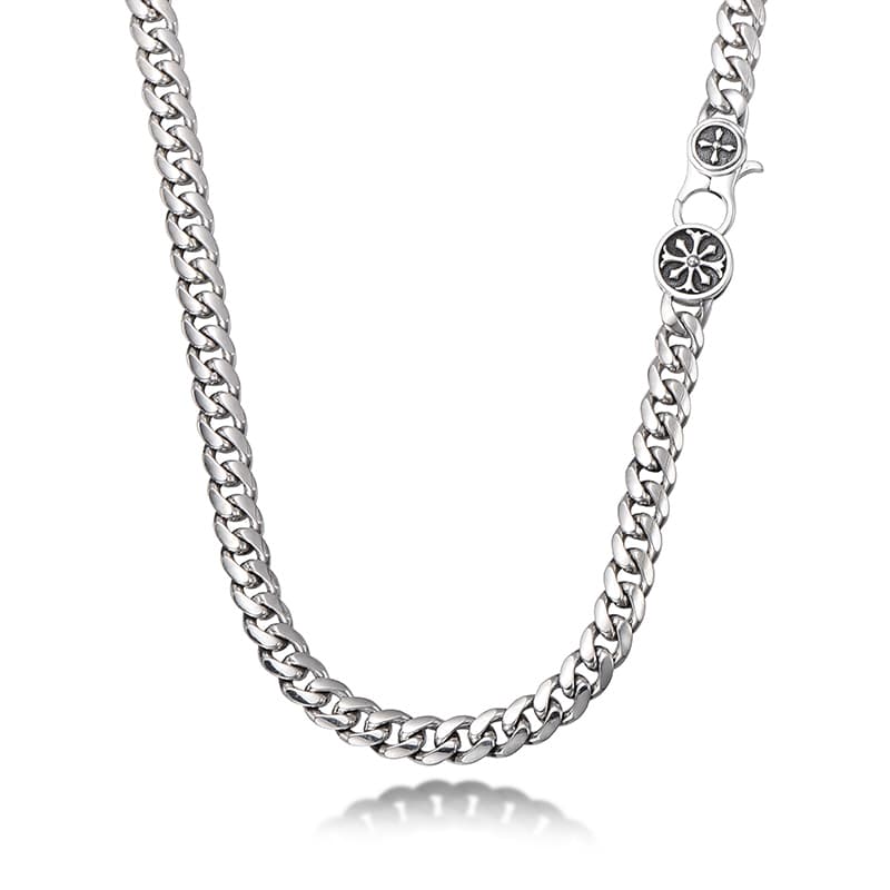 IDEAGEMER Silver Necklace
