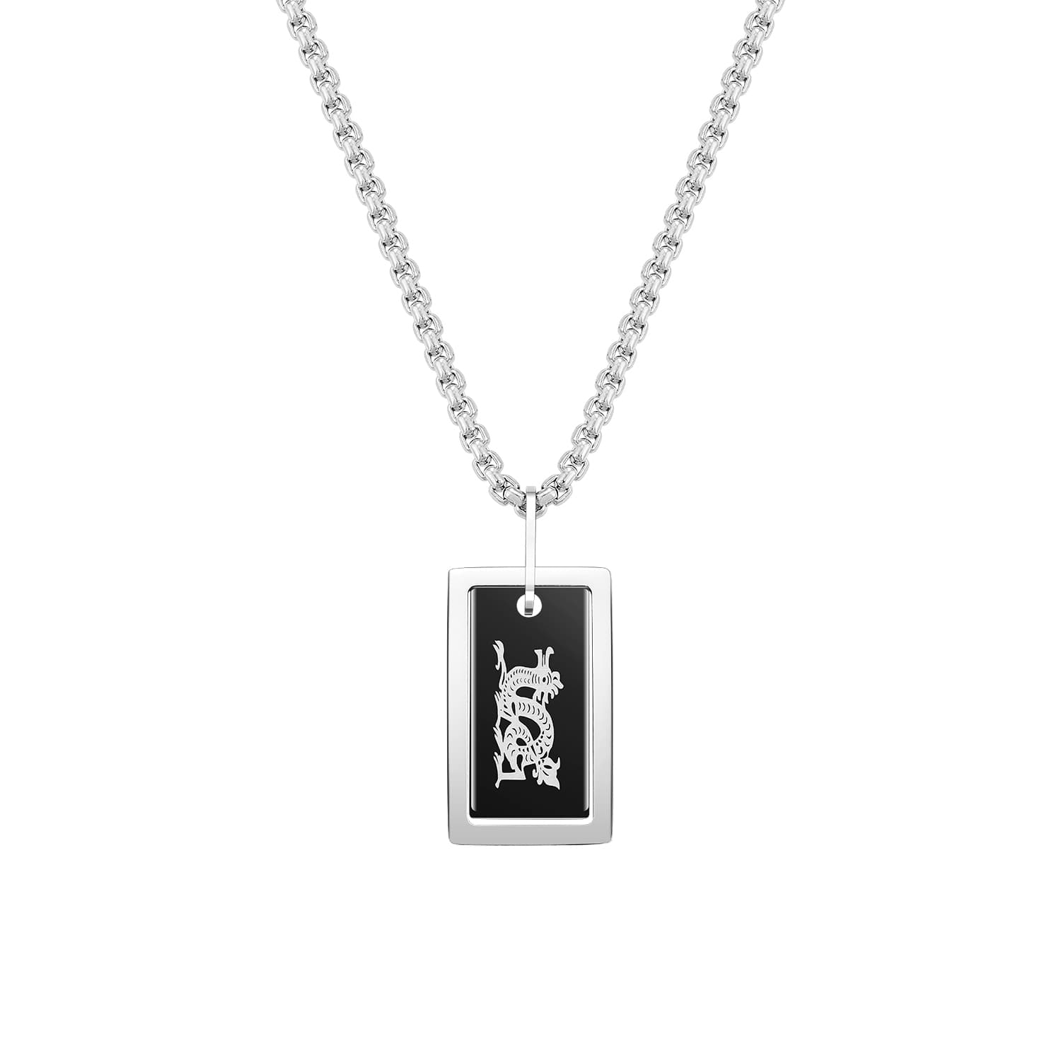 Cooraree Black Dragon Pendant Necklace