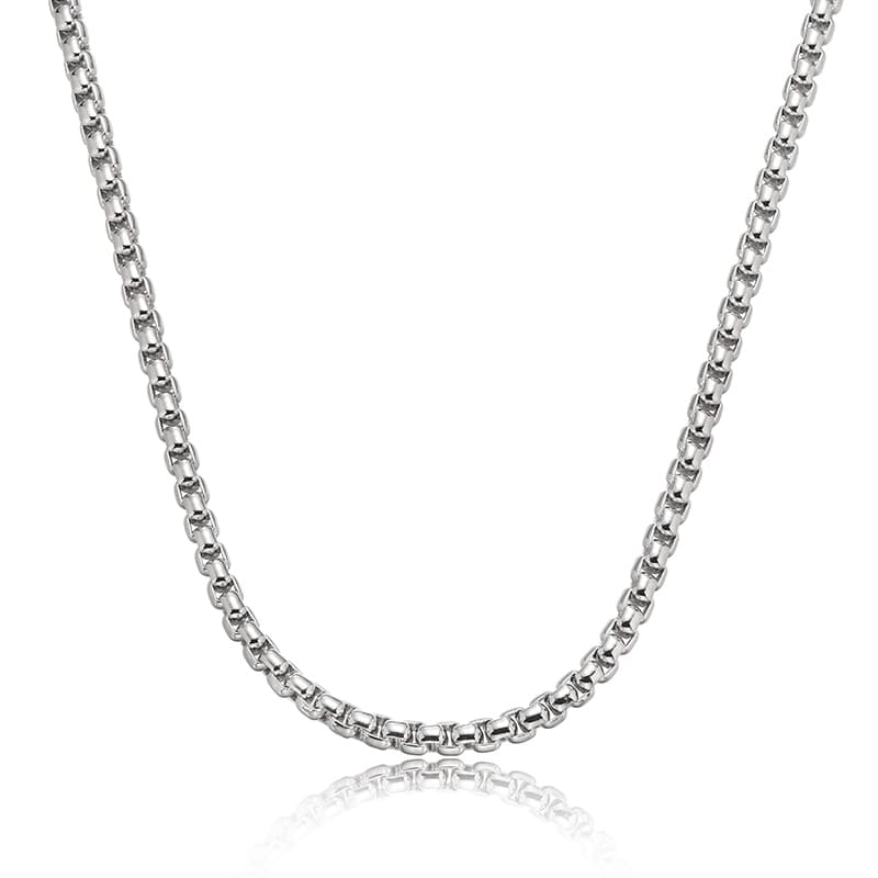IDEAGEMER Half Moon Box Chain Necklace