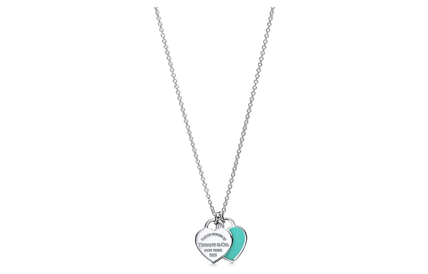 TIFFANY & CO./蒂芙尼 Tiffany & Co. Return to Tiffany Double Heart Tag Necklace