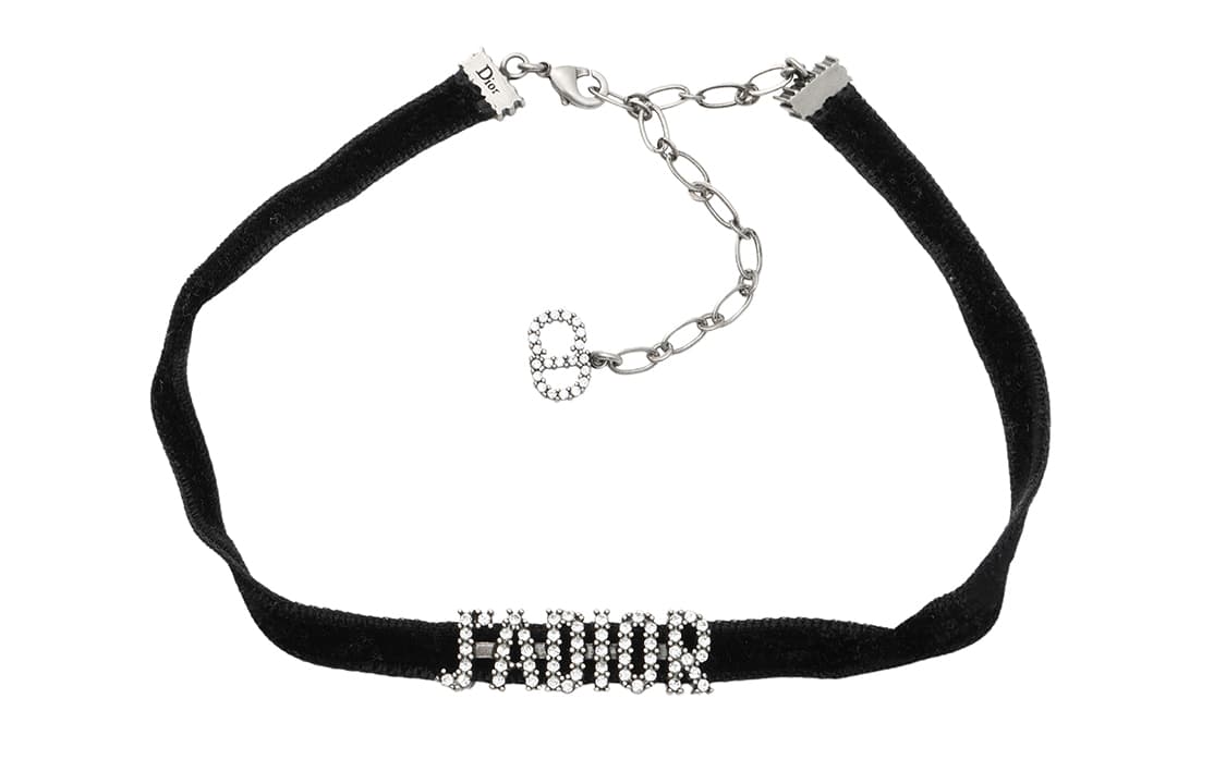 Dior J'adior Velvet Necklace Black