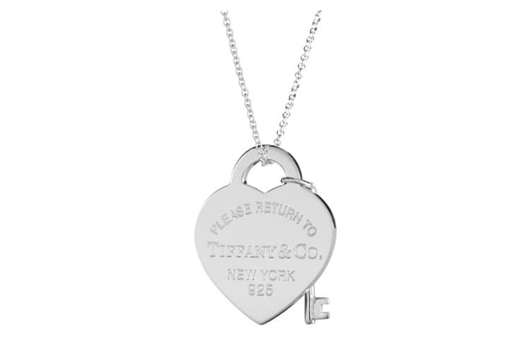 TIFFANY & CO./蒂芙尼 Tiffany & Co. Return to Tiffany Heart Key Pendant Necklace Silver 925