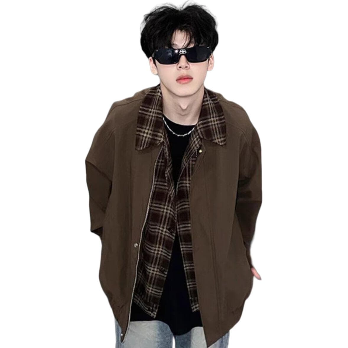 CORNILOT Retro Functional Layered Jacket Brown