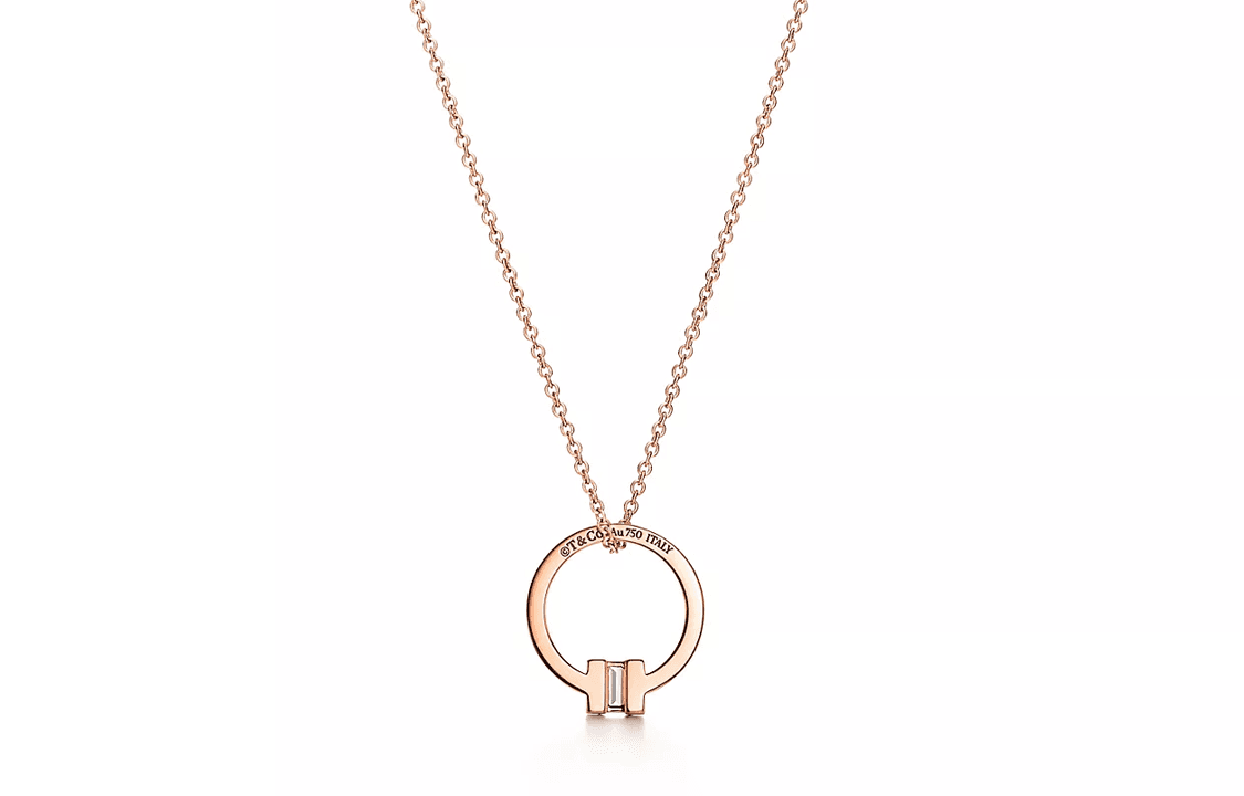 TIFFANY & CO./蒂芙尼 Tiffany T Necklace Rose Gold 18K