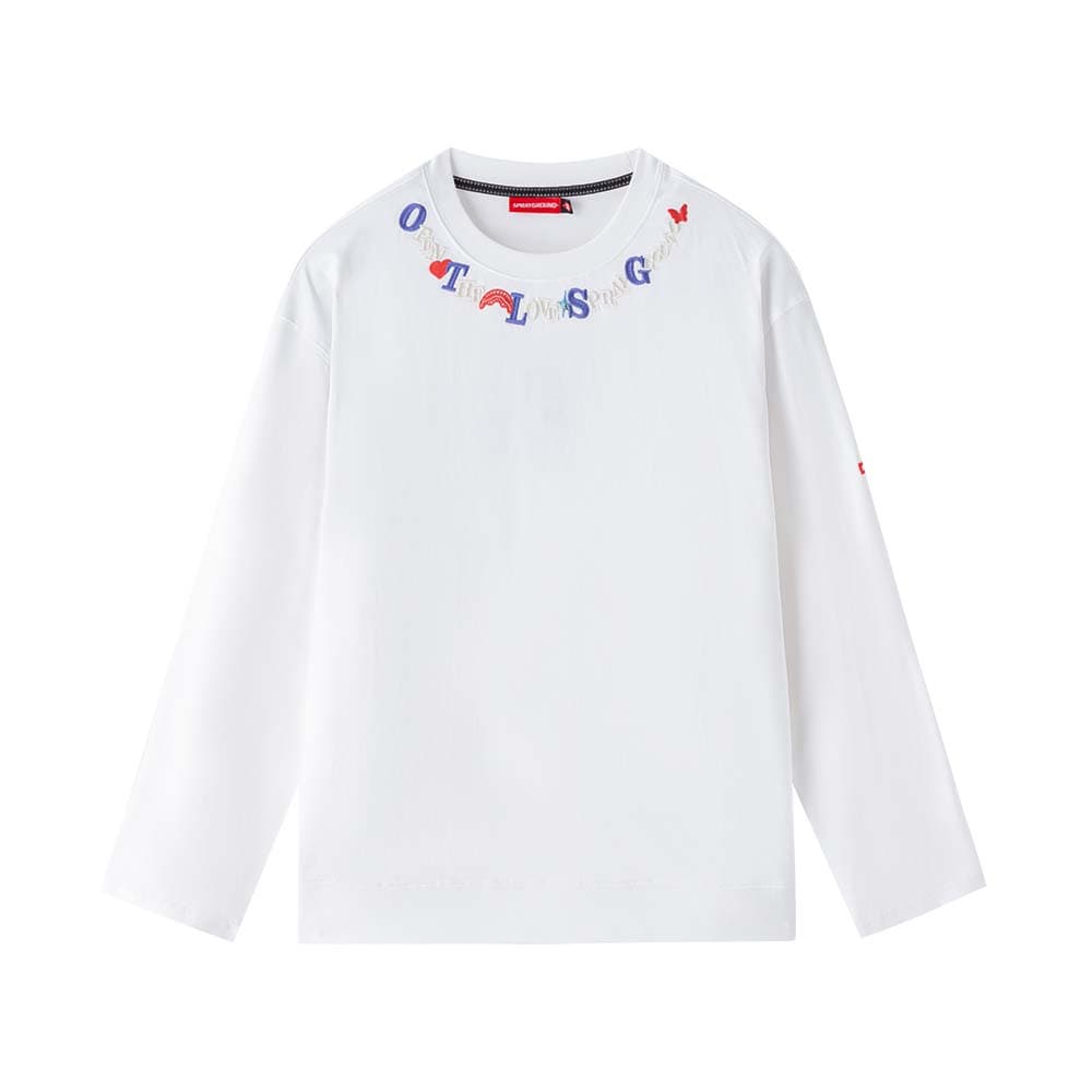 SPRAYGROUND Shark Logo Embroidered Long Sleeve Tee