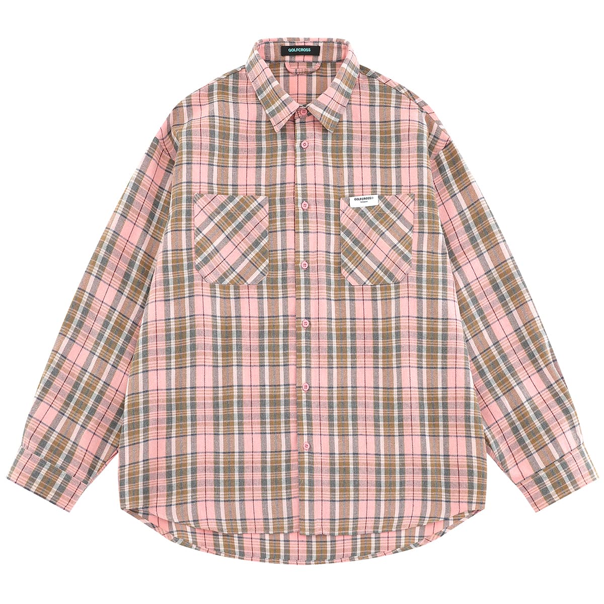 GOLFCROSS Retro Plaid Shirt