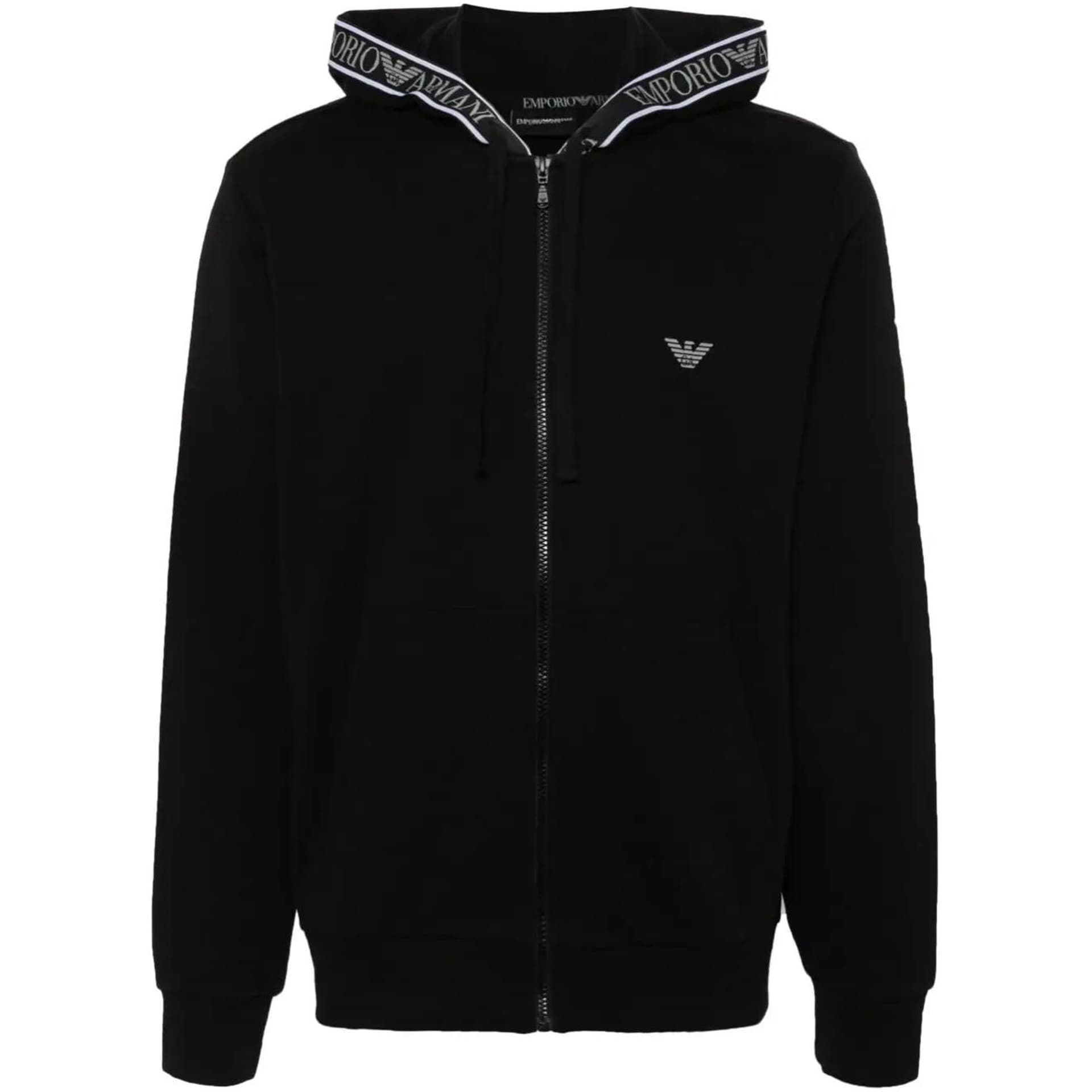 EMPORIO ARMANI/阿玛尼 Emporio Armani Hoodie Jacket Black