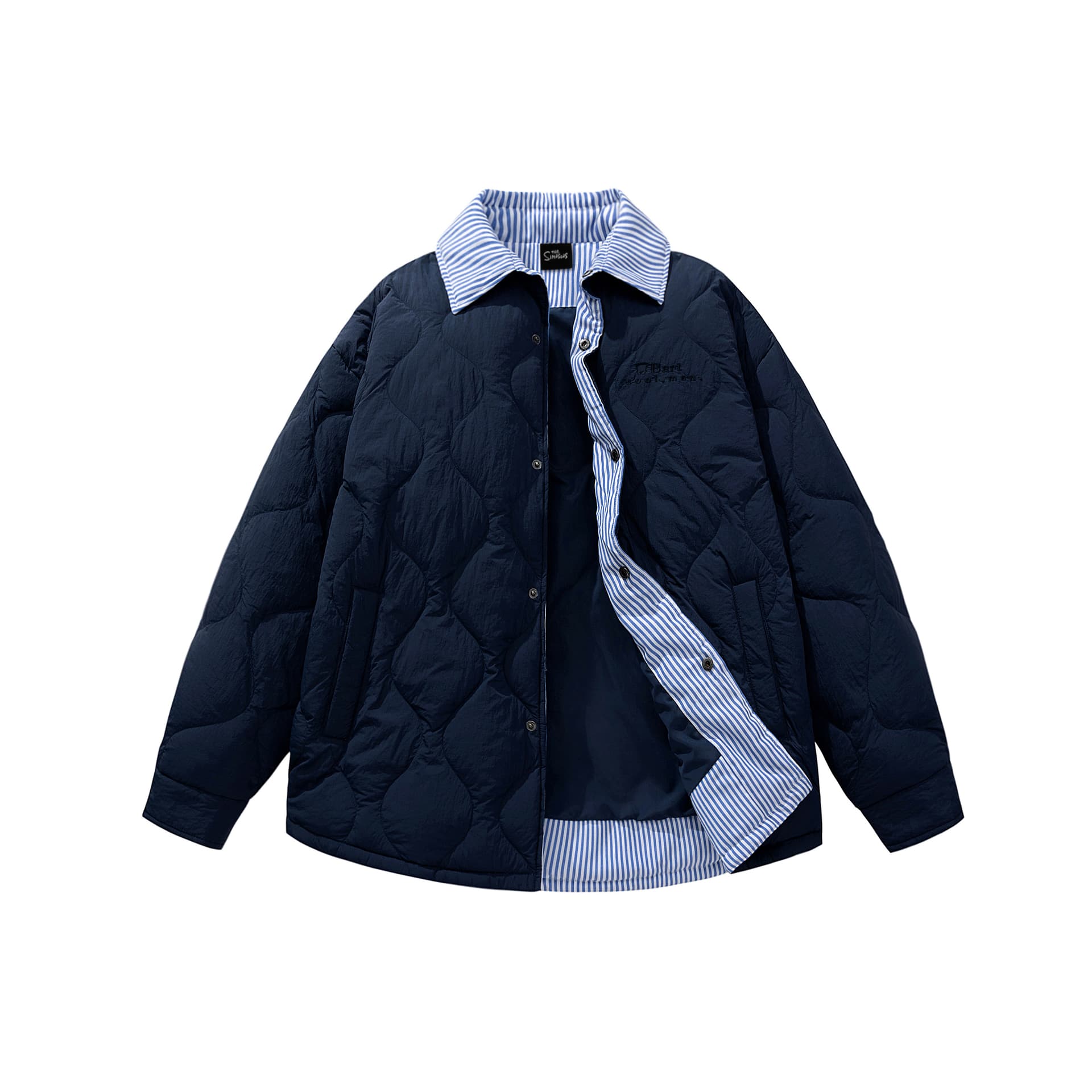 The Simpsons/辛普森一家 The Simpsons College Stripe Down Jacket