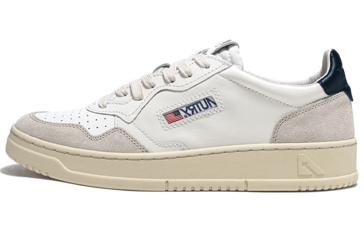 Autry Low-Top Fashion Sneakers White Brown Blue