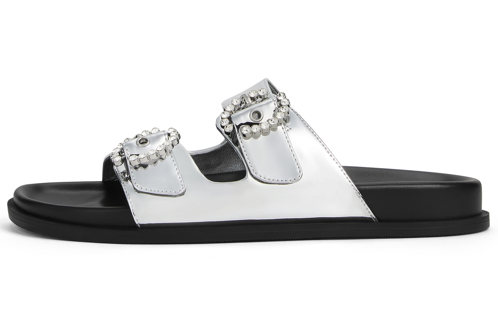 CHARLES&KEITH CHARLESKEITH SilverBLACK TEXTURED