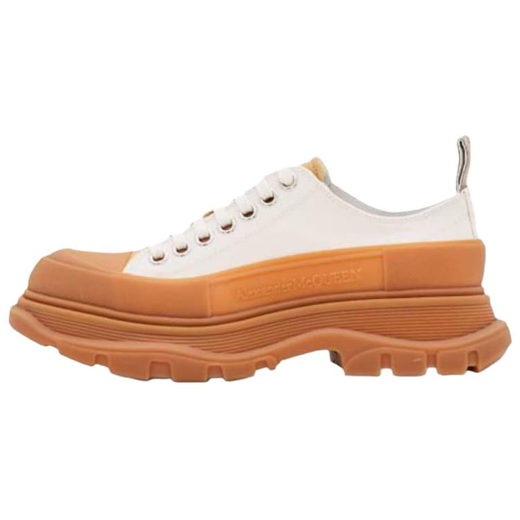 Alexander McQueen Canvas Platform Sneakers White