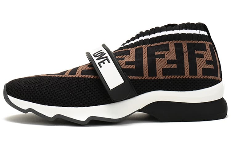 FENDI/芬迪 Fendi Mesh Mid Sneakers Black