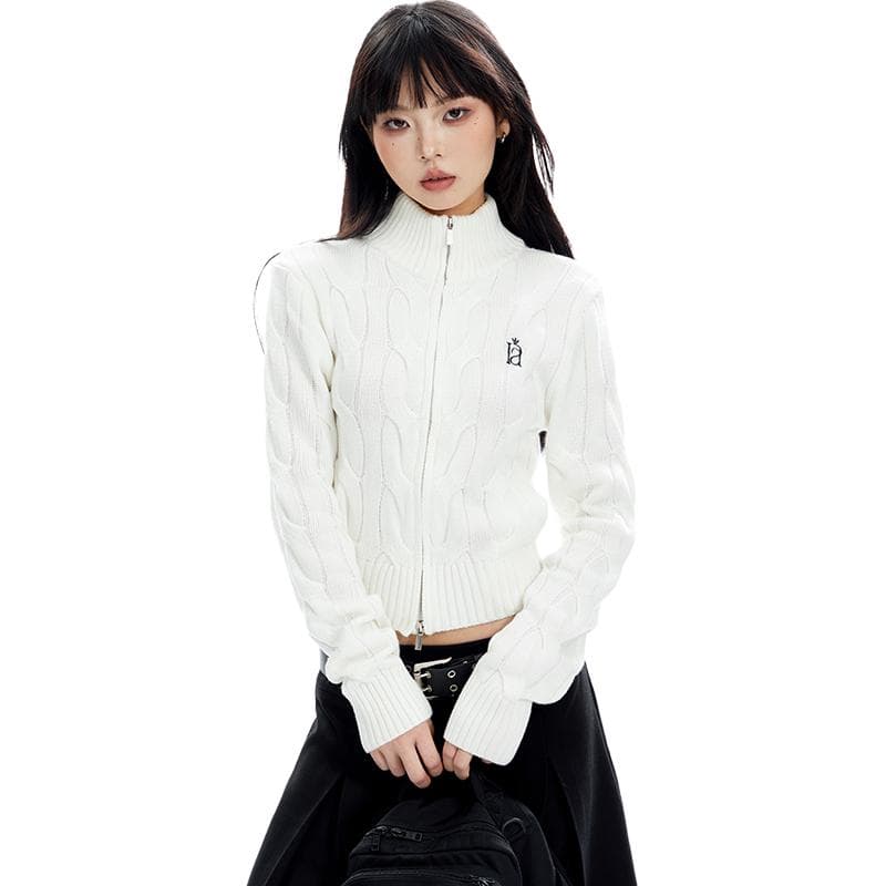 APEA Vintage Embroidered Knit Cardigan