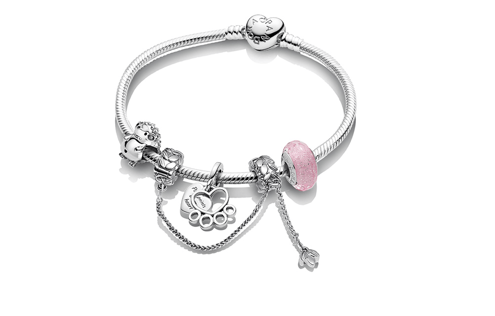 Pandora/潘多拉 Pandora Hedgehog Set 925 Silver Bracelet