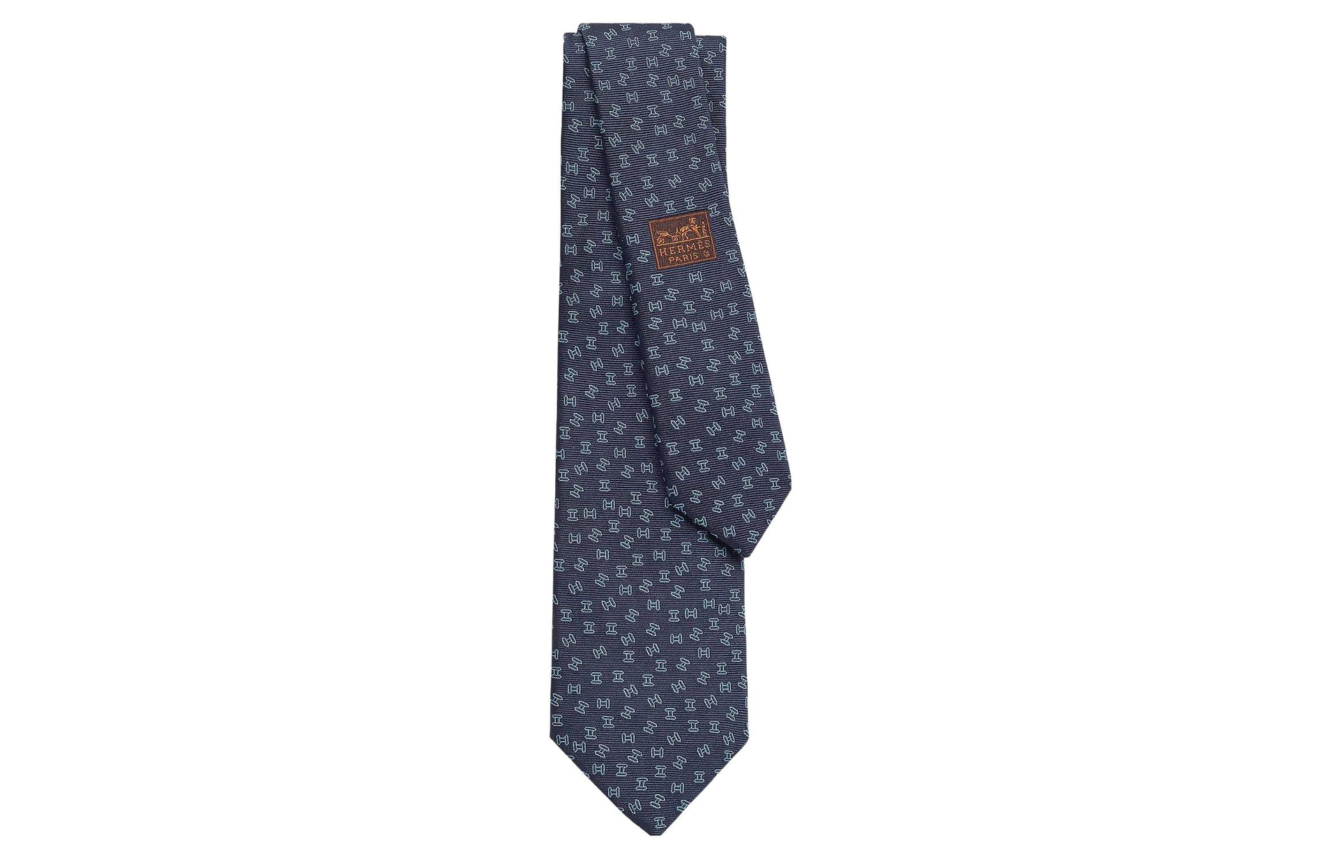 HERMES/爱马仕 Hermes Tie7 C'est la Fete Blue