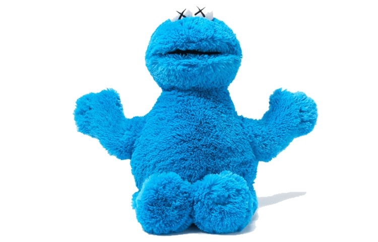 UNIQLO/优衣库 UNIQLO x KAWS x Sesame Street Cookie Monster Plush 49cm
