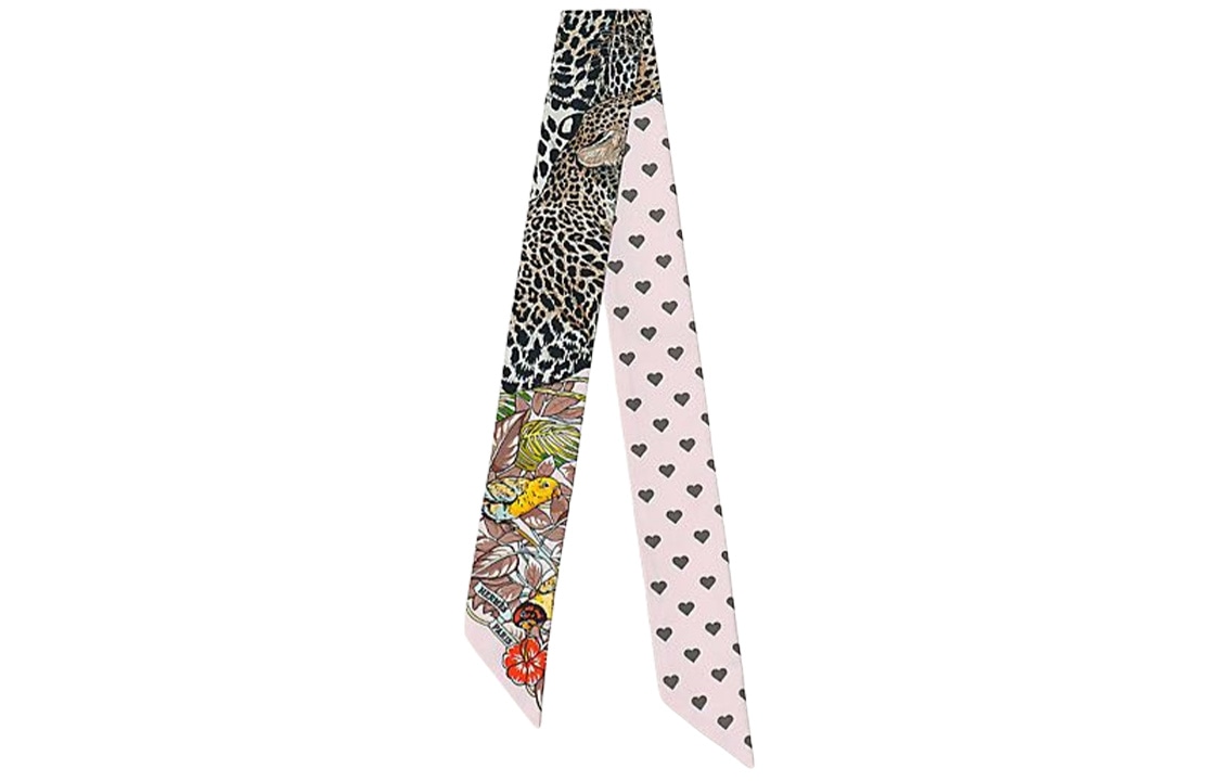 HERMES/爱马仕 Hermes Twilly Jungle Love Pink Scarf