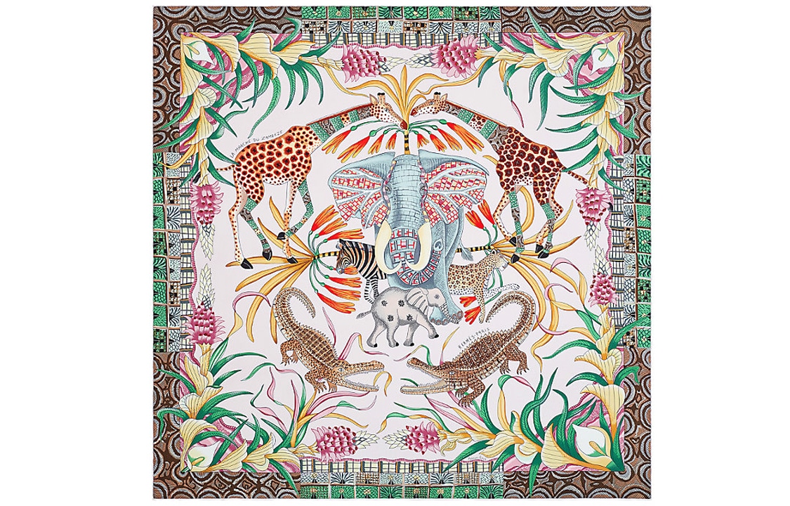 HERMES/爱马仕 Hermes Zambezi Celebration 90cm Silk Scarf