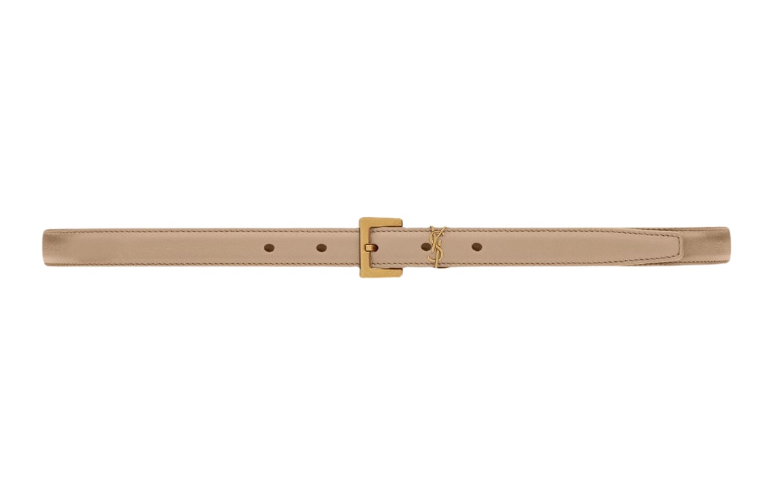 SAINT LAURENT/圣罗兰 SAINT LAURENT Brown Calfskin Belt