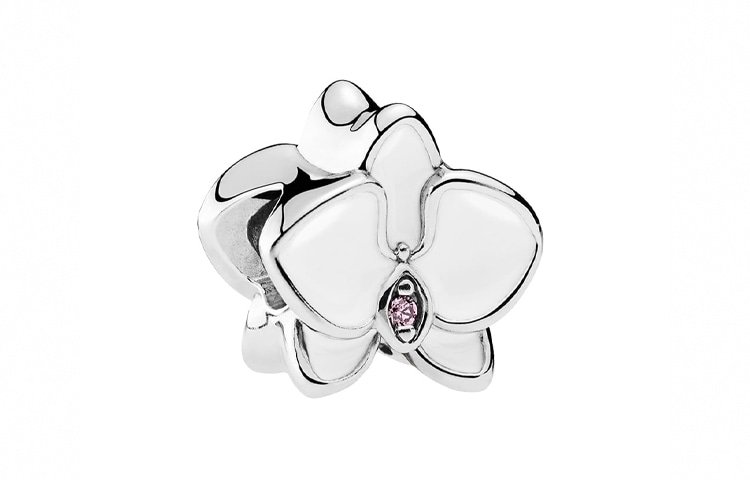 Pandora/潘多拉 Pandora White Magnolia Enamel Bracelet Charm