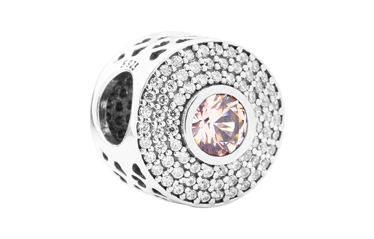 Pandora/潘多拉 Pandora Pink Cat Eye Bead