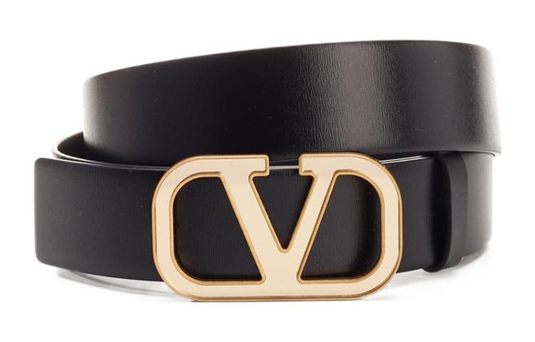 Valentino/华伦天奴 Valentino V Logo Belt Black