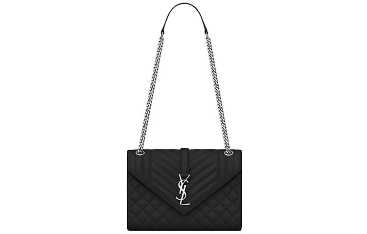 SAINT LAURENT/圣罗兰 YSL Envelope Bag Black