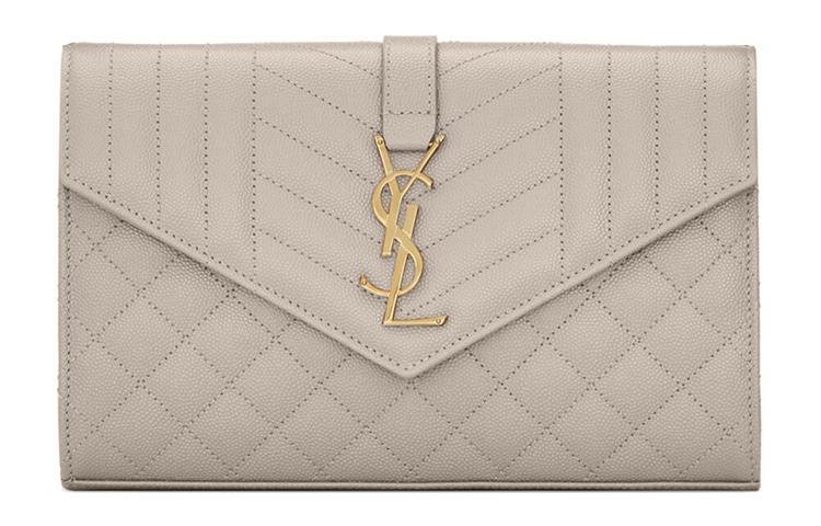 SAINT LAURENT/圣罗兰 Saint Laurent YSL Monogram Quilted Leather Chain Wallet