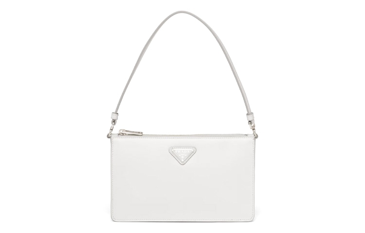 Prada Mini Leather Handbag White