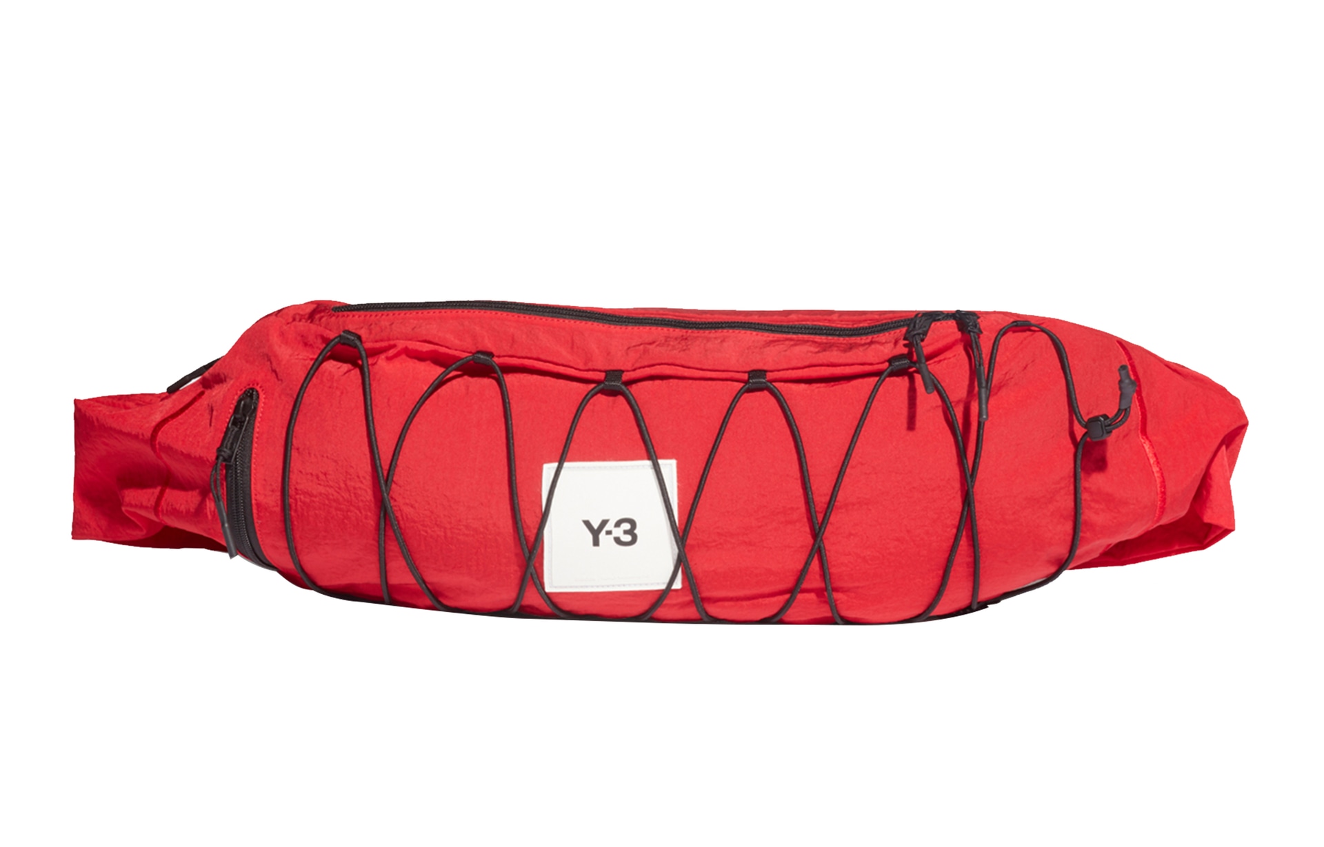 Y-3 Drawstring Logo Waist Bag Red