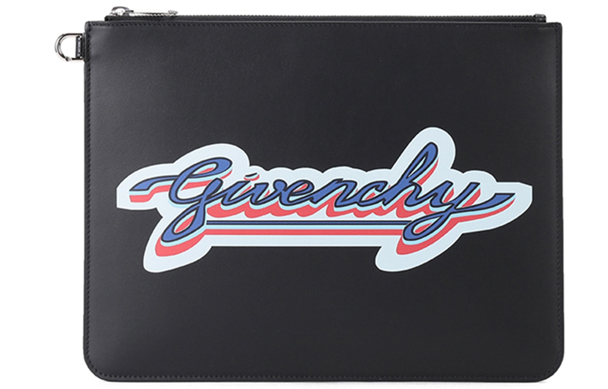 Givenchy/纪梵希 Givenchy Logo Leather Clutch Black