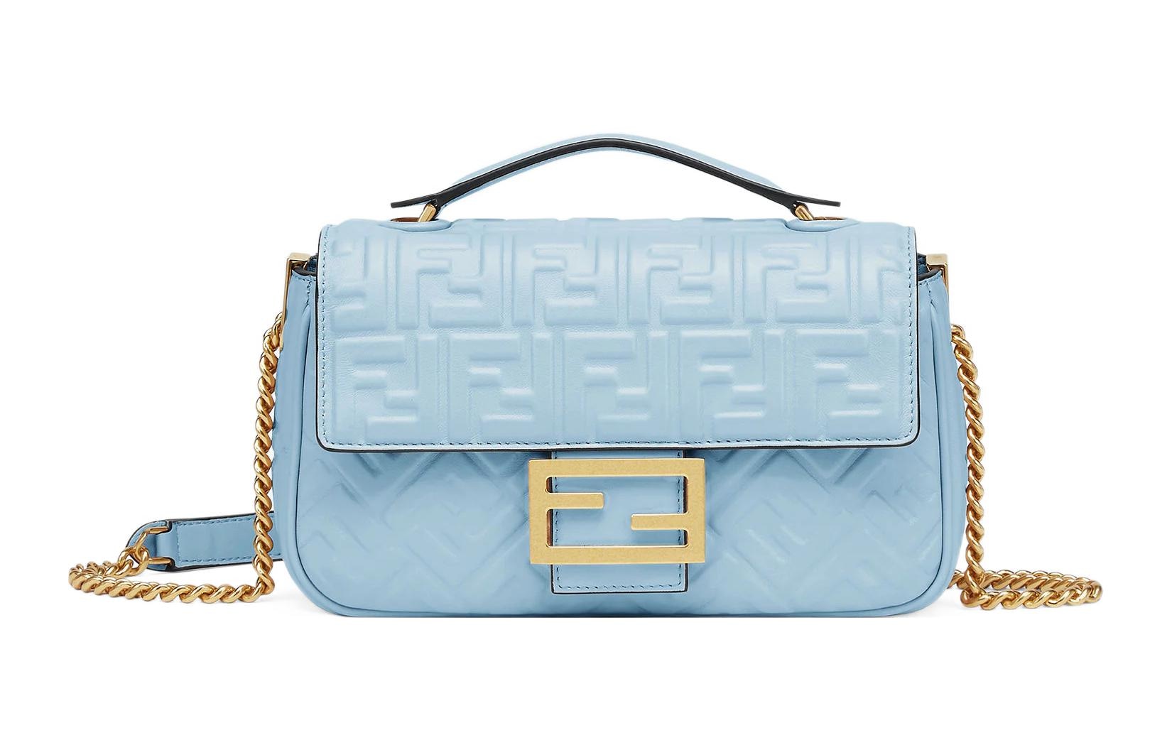 FENDI/芬迪 Fendi Baguette Medium Light Blue