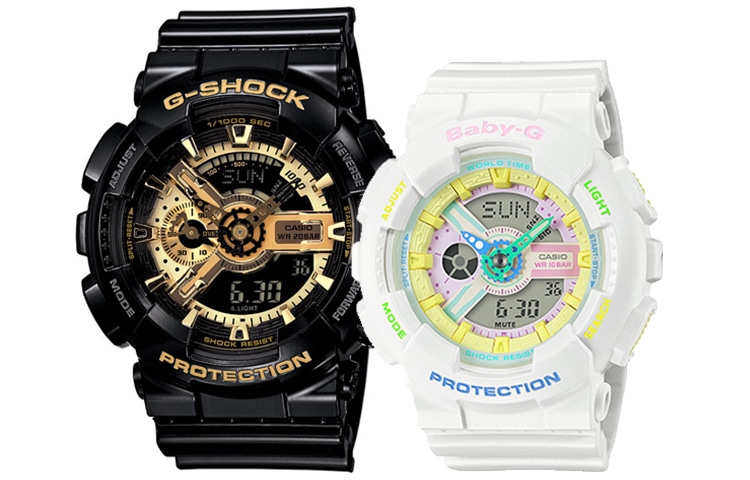 CASIO/卡西欧 Casio G-Shock & Baby-G BA-110TM-7APR+GA-110GB-1APR