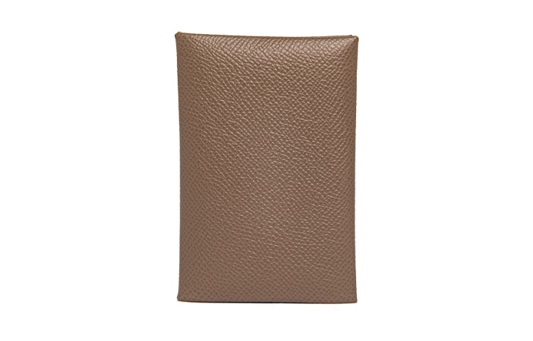 HERMES/爱马仕 HERMES Calvi Epsom 18 Etoupe