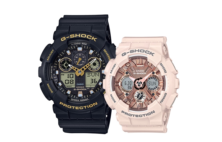 CASIO/卡西欧 CASIO GA-100GBX-1A9PR+GMA-S120MF4APR