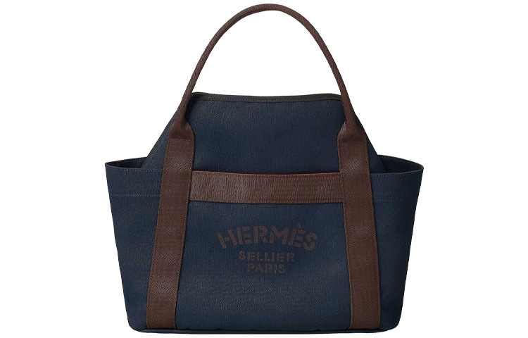 HERMES/爱马仕 Hermes Equestrian Tote Navy Brown