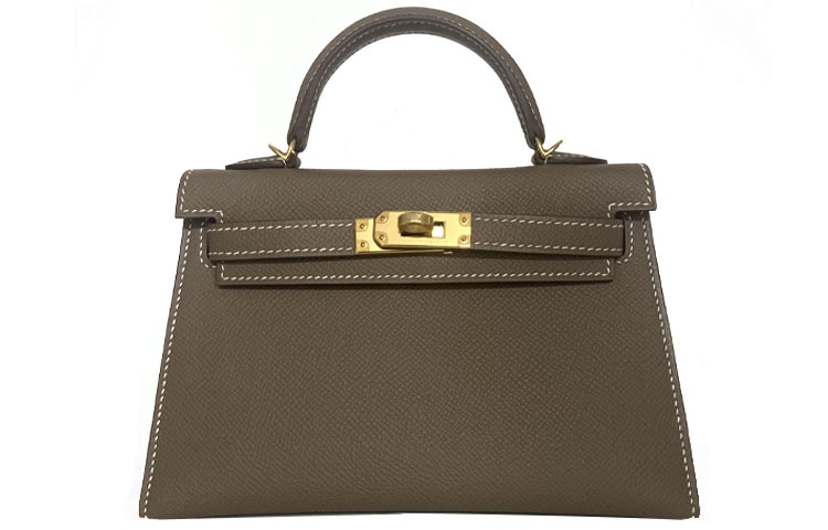 HERMES/爱马仕 HERMES Mini Kelly Epsom 18 Etoupe