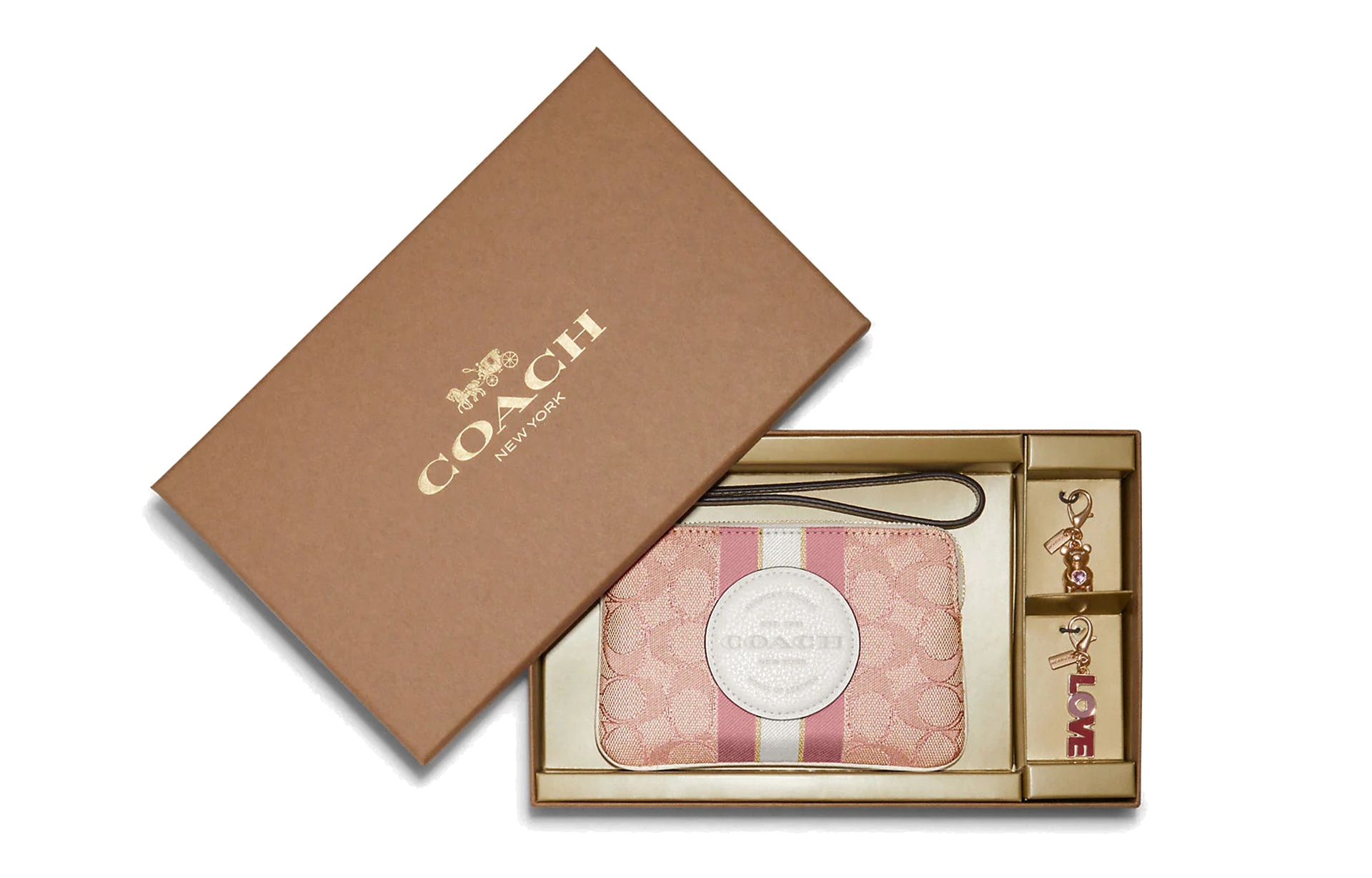 COACH/蔻驰 COACH Boxed Wristlet Small Pink