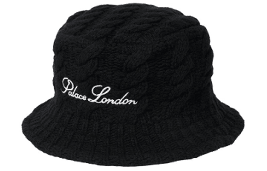 Palace Cable Knit Bucket Hat Black
